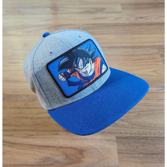 Dragonball Z Hat DBZ Goku Patch Anime Baseball Cap Hat Snapback Gray Blue H2 - Picture 3 of 5